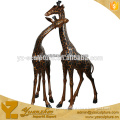 Garden Brass Life Size Giraffe Statues for sale